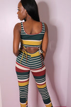 Load image into Gallery viewer, Stripe Rib Open Jumpsuit
